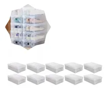 Comprar Cajas Organizadoras para Calzado y Zapatillas con Tapa Antipolvo Set de 10 Unidades Ideal para Orden y Protección del Calzado Oh My Shop