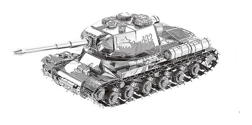 Tanque Ruso Js-2  Rompecabezas 3d Metal Model