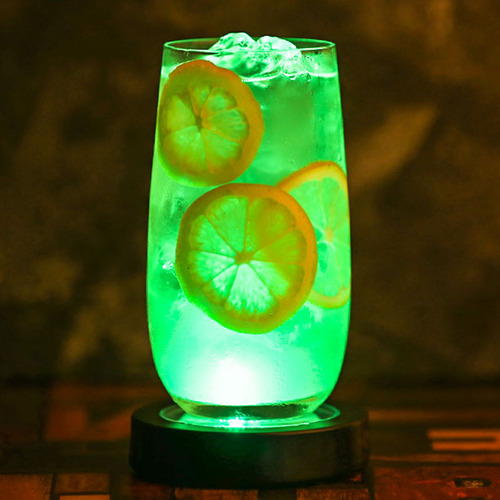 Posavasos Con Diseño Led Negro Para Botellas De Vino, Diseño