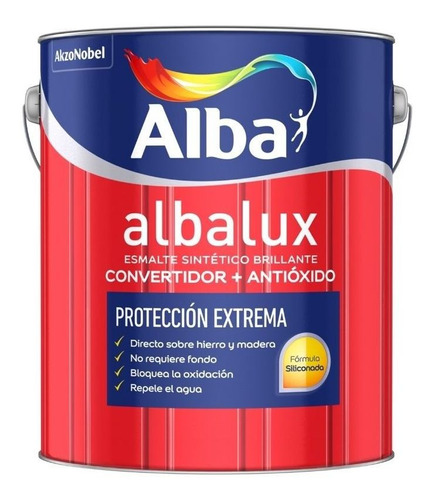 Esmalte Sintético Convertidor Albalux Brilla Blanco 4 L Alba