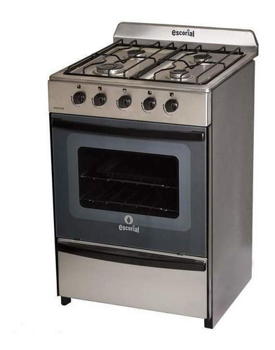 Imagen 3 de 3 de Cocina Escorial Master gas natural 4 hornallas acero inoxidable puerta con visor