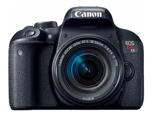  Canon EOS Rebel T7i 18-55mm f/3.5-5.6 IS STM Kit DSLR cor  preto