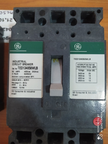 Breaker 50 Amp Industrial 3x50 Amp Ted Tienda Eaton Ehd