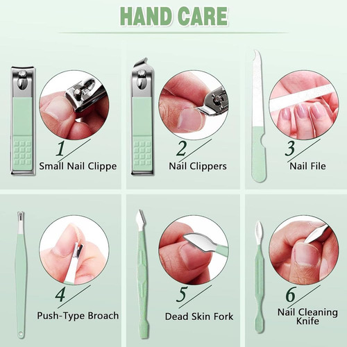 Corta Uñas Profesional 16 Pcs Manicura Pedicura Inoxidable