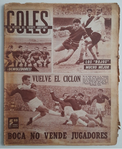 Revista Goles 621 - Boca San Lorenzo River 1960 Fs