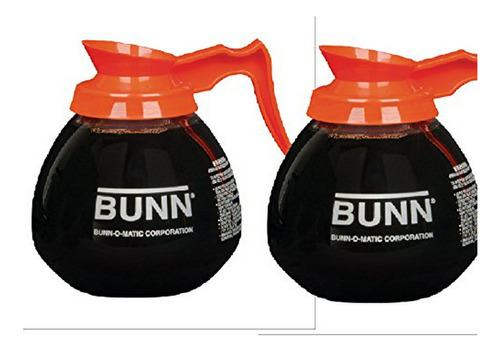 Brand: Bunn Vaso De Café   Jarra Vidrio, Naranja, Set 2