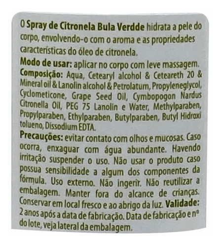 Imagem 2 de 2 de Hidradante E Repelente Natural Para O Corpo Com Citronela