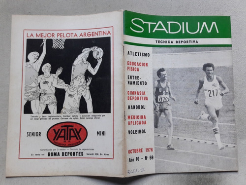 Revista Stadium Nº 59 Octubre 1976 - Técnica Deportiva