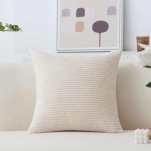 Home Brilliant Winter Rayado Velvet Pana Euro Almohadil