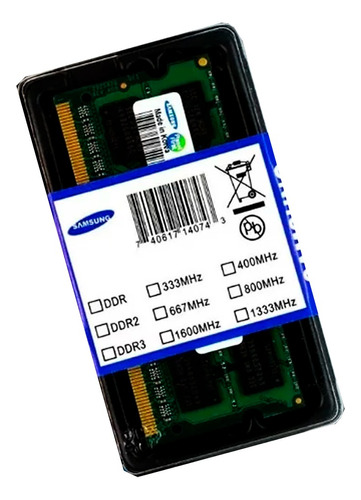 Memoria Ram Samsung Ddr3 2gb Pc3-8500 1066mhz Sodimm Laptop