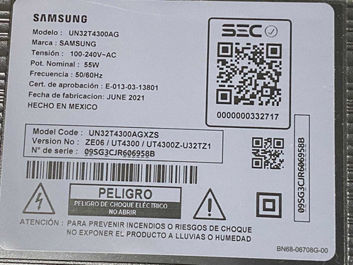 Placa Madre Samsung Tv Un32t4300ag