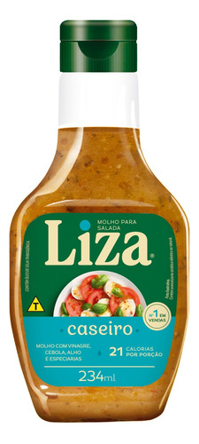 Molho para Salada Caseiro Liza Squeeze 234ml