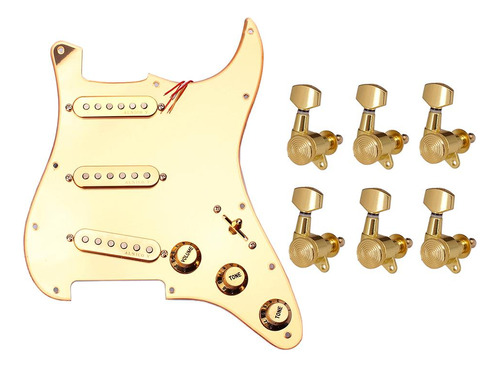 1x Pickguard De Guitarra 6x Clavijas De Afinación Gear