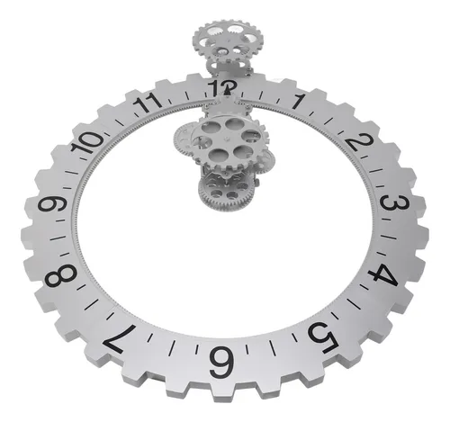 Reloj De Pared Con Forma De Engranaje, Movimiento 3d, Retro,