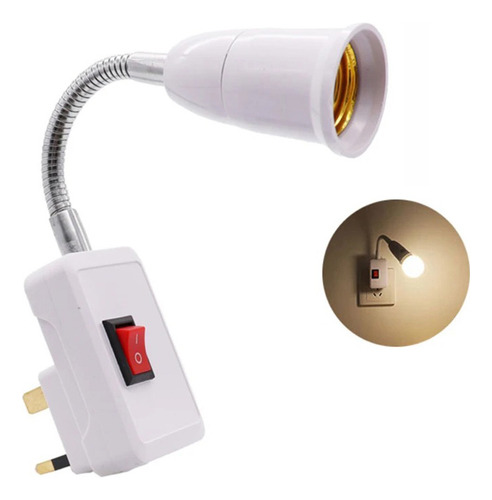 Enchufe De Ampolleta Led Base Giratoria Codo Flexible