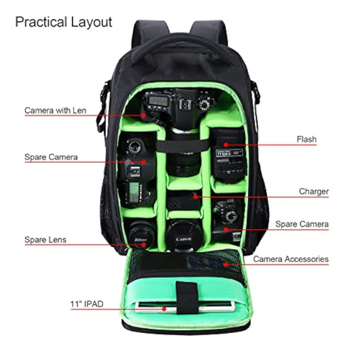 Bertasche Camera Backpack,dslr/slr Camera Bag