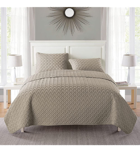 Vcny Home Nina Collection Quilt Set-ultra-soft Reversible Co