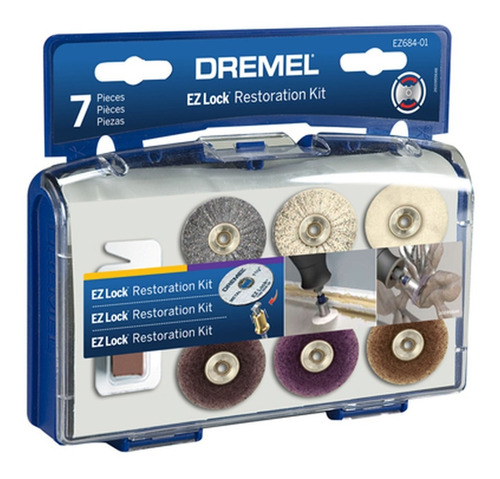 Kit Dremel Ez-lock Ez684 Para Lijar Y Pulir 7 Accesorios 