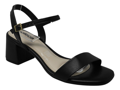 Sandalias De Tacon Negras Zapatos Mujer Moleca 5496101