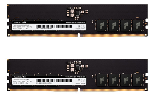 Kit Teamgroup Elite Ddr5 De 16 Gb (2 X 8 Gb) Y 4800 Mhz (pc5