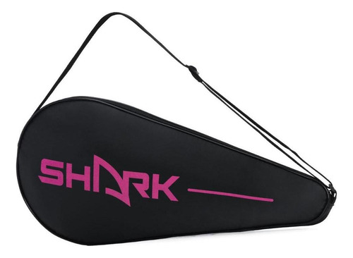 Capa Para Raquete De Beach Tennis Shark Preta E Rosa