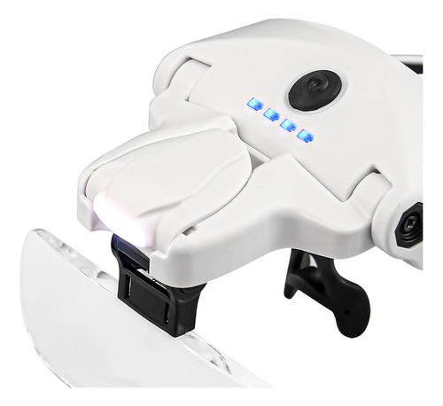 Lupa Para Diadema Iluminada Con Led, 5 Lentes Desmontables