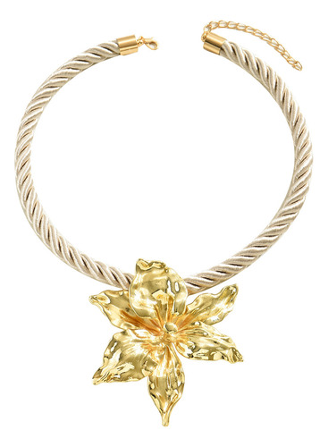 Collar De Clavícula Con Colgante De Flor 3d