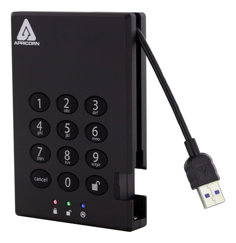 Apricorn Aegis Padlock 1 Tb Usb 30 256bit Aes Xts Hardware D