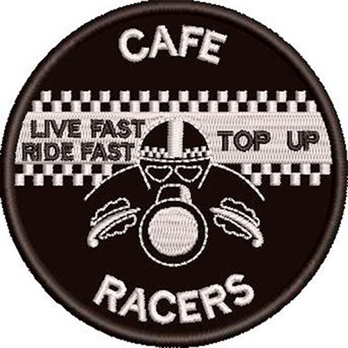 Patch Bordado Café Racers 9x9 Cm Cód.1938