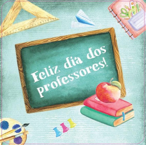 25 Adesivos Personalizados Feliz Dia Dos Professores 4,7cm