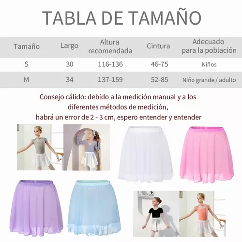 Faldas de danza y falditas de ballet en diferentes colores y