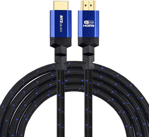 Cable Hdmi 4k De 2 Pies Paquete De 3, Azul, Cable De Na...