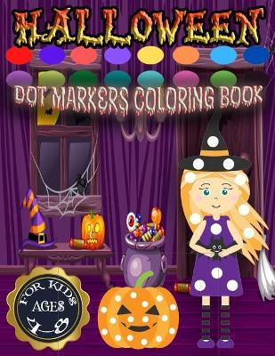 Libro Halloween Dot Markers Coloring Page For Kids Ages 4...