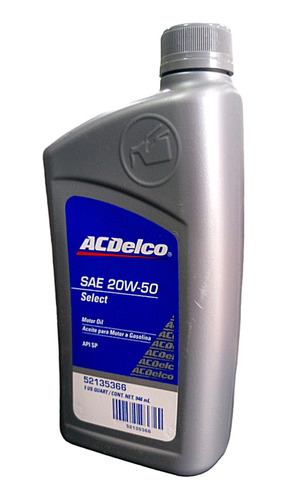 Aceite Mineral 20w50 Acdelco Original 