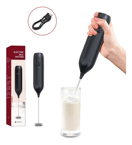 Mezclador De Bebidas De Espuma Eléctrico Recargable Por
