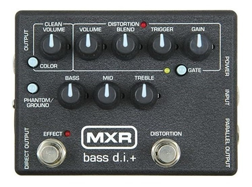 Imagen 1 de 8 de Pedal de efecto MXR Bass D.I.+ M80  negro