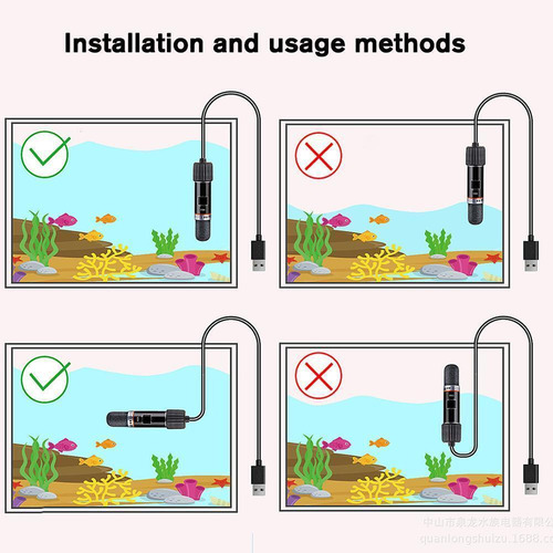 Para 10w Pez Mini Pez De Acuario Calentador De Termostato