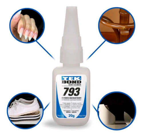 Cola Unha Postiça Cola Instantânea Tekbond 793 Super Bonder