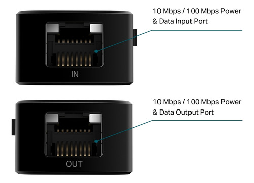 Extensor Poe+ Fast Ethernet Tp-link Tl-poe10e 20 W