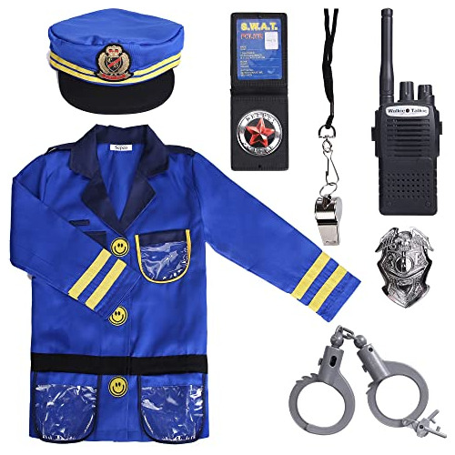 Disfraz De Oficial De Policía Sepco Para Niños, Kit De Juego