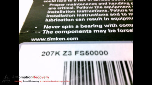 Timken 207k Z3 Fs50000 , Deep Groove Bearing, Bore: 20mm Ccf