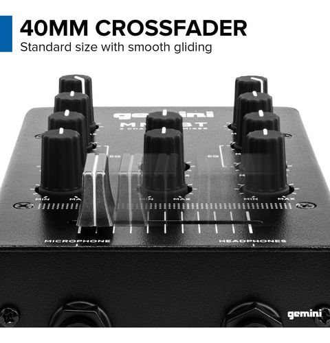 Gemini Portable Bluetooth Dj Mixer 2-channel Mini Audio...