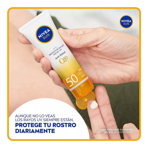 Nivea Sun Protector Solar Facial Anti Edad Fps50+ 50ml