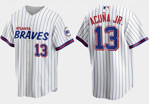Camiseta M. L. B. Atlanta Braves #13 Acuña Jr.    - X L -