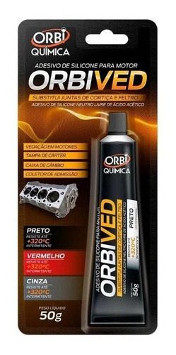 Junta Cola Silicone Alta Temperatura Preto Orbi Motor Câmbio