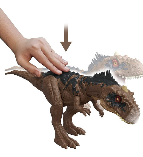 Jurassic World Mattel Rajasaurus Ruge Y Ataca Dinosaurio