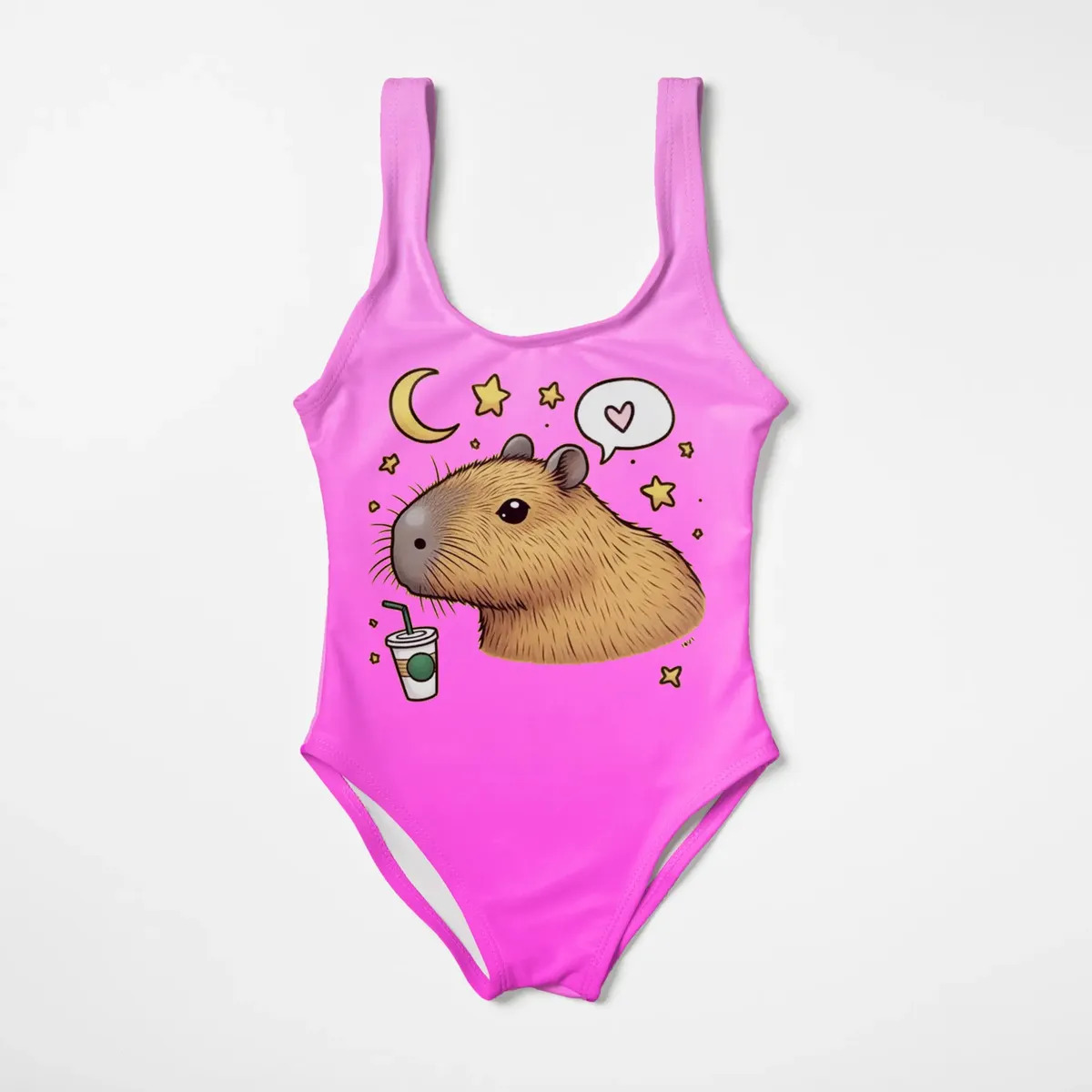 Maiô Infantil Bebê Menina Juvenil Estampas De Capivara Uv50+ Cor Estampa 03 Tamanho 6 · foto 2
