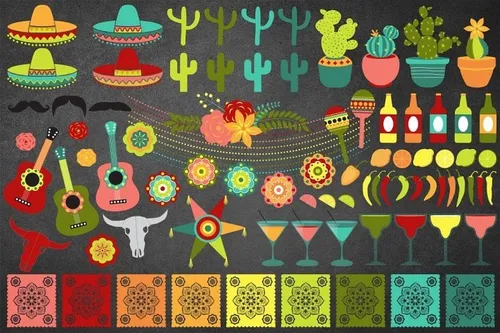 Kit De Imágenes Digitales Mexico Cinco De Mayo 2