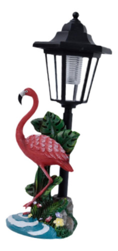 Figura De Flamenco De Patio, Luz Solar Con Energía,