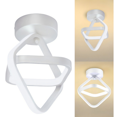 Plafon Luminária Led Pendente Moderno Quadrado Sobrepor Teto Cor Branco 127/220v